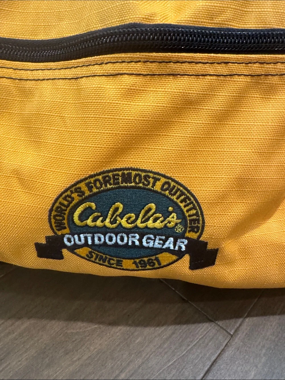 Cabela's Yellow/Orange Duffel Bag with Black Trim - Men Bags